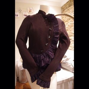 Anthropologie by People Military Ruffles Jacket